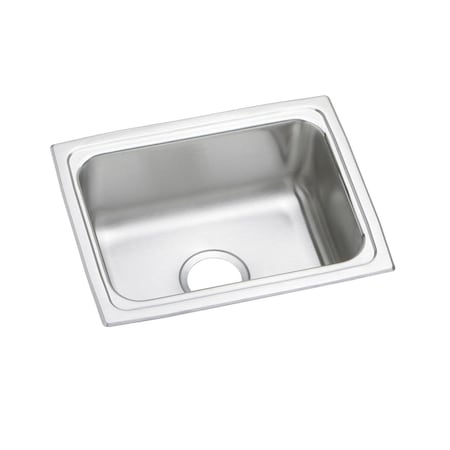 Elkay Lustertone Stainless Steel 25 X 19-1/2 X 10-1/8 Single Bowl Top Mount Sink DLFR251910